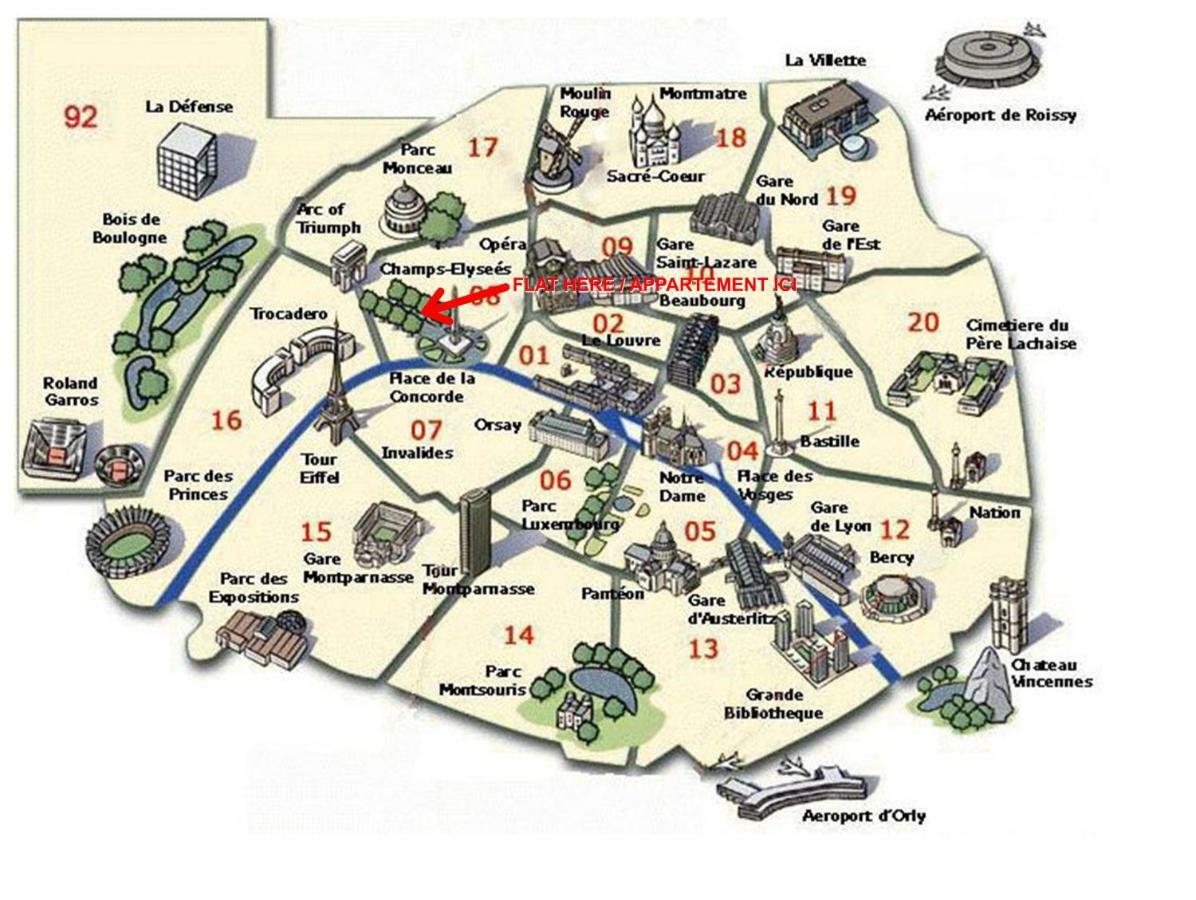 Apartament *** Champs Elysees Studio Paryż Zewnętrze zdjęcie